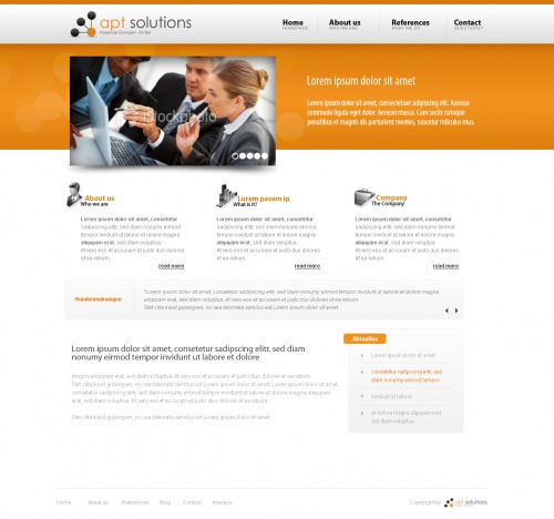 Redesign von Homepage apt solutions