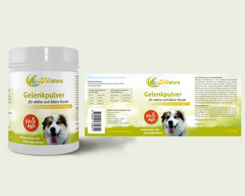 Hersteller von Gelenkpulver für Hunde sucht Etiketten-Design