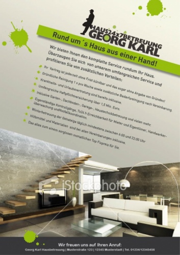 Flyer für Hausreinigung