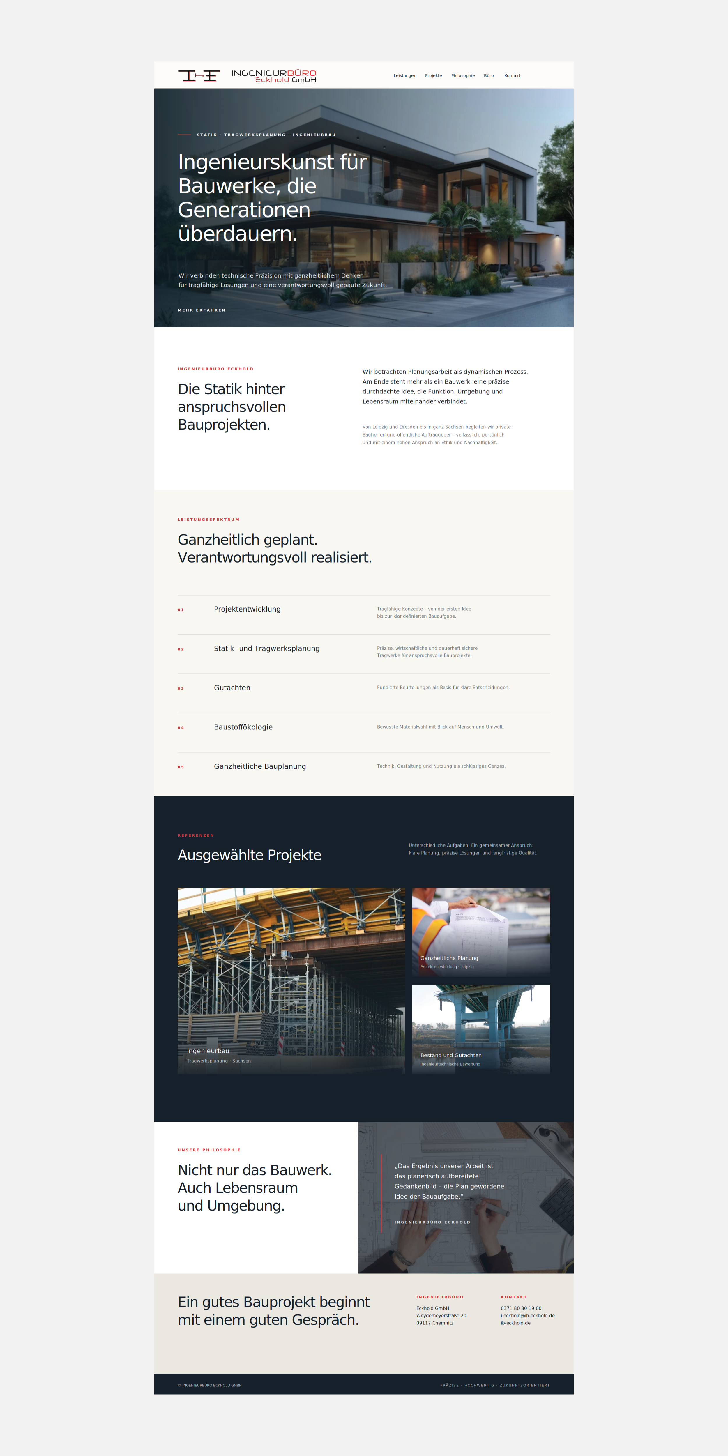 Webdesign Ing.-Büro Guido Eckhold von 2percent, Design 17