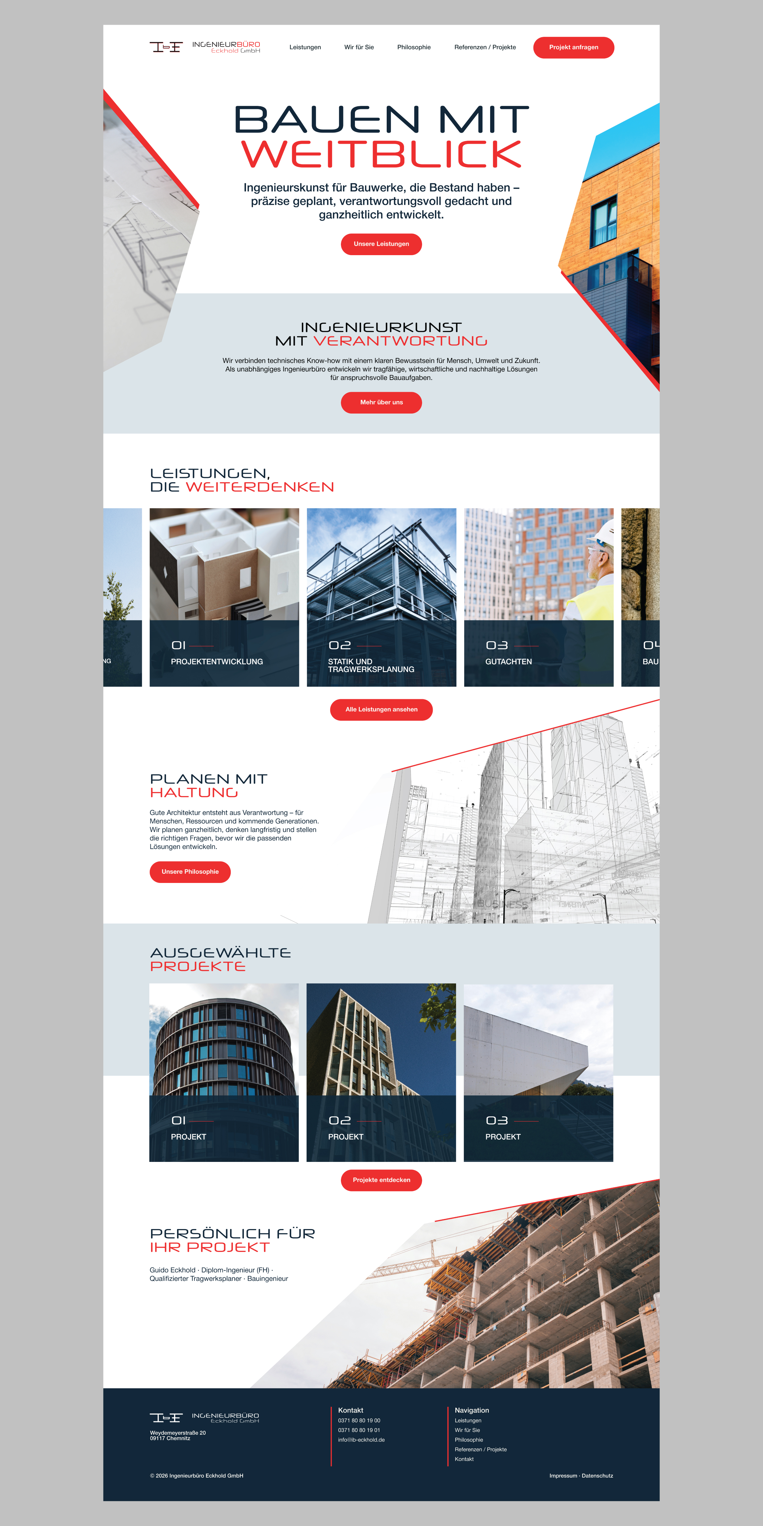 Webdesign Ing.-Büro Guido Eckhold von 2percent, Design 25