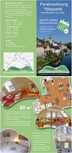 Flyer-Design für Vermietung einer Ferienwohnung