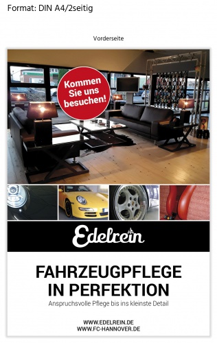 Flyer-Design für gehobenen Fahrzeugpflege