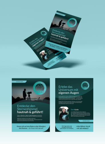 Flyer für Sternenhimmel-Beobachtungen