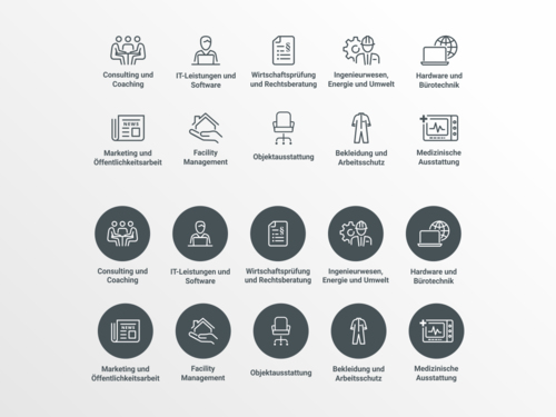 Icon-Design für Agentur