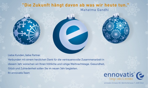 Digitale Weihnachtskarte für Energiemanagement-Firma
