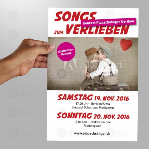 Flyer-Design für Konzertflyer gemischter Chor