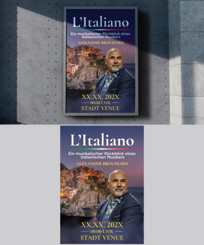 Plakate Musikalischer Rückblick eines Italienischen Musikers