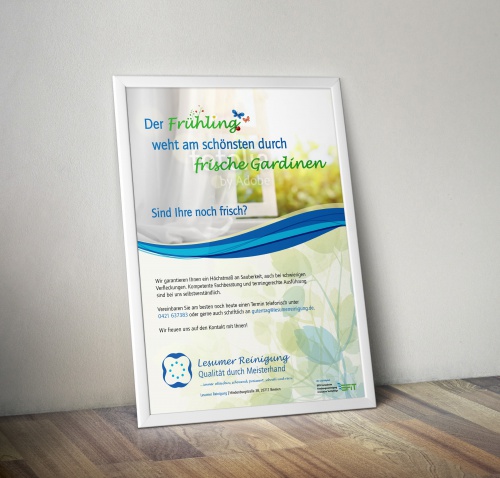 Plakat-Design für Textilreinigungsfirma