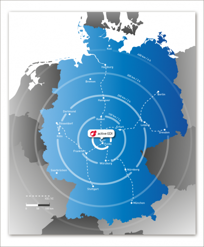 Illustrationen für die zentrale Lage