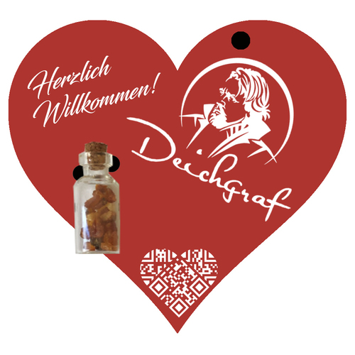 Vorlage eines Begrüßungs-Give-Aways in Herzform gesucht
