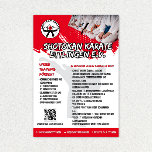 Karateverein Info Plakat