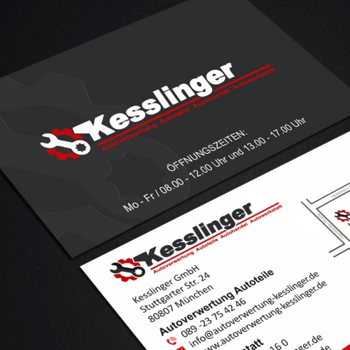 Visitenkarten-Design für Autowerkstatt/-verwertung