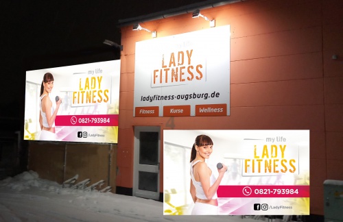 Plakat-Design für Frauenfitnessstudio