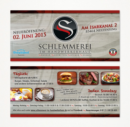 Flyer Erstellung für Restaurant Eröffnung