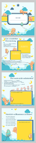 Flyer-Design für den Verkauf von Babyalben