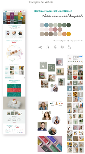 Webdesign für Konfigurator für individuelle Nahrungsergänzungsmittel