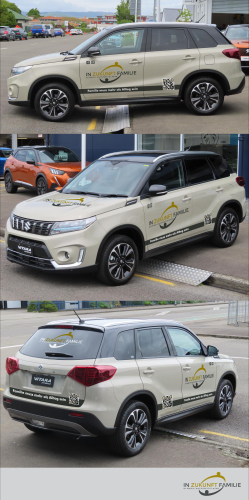 Fahrzeugbeschriftung im Bereich Familie