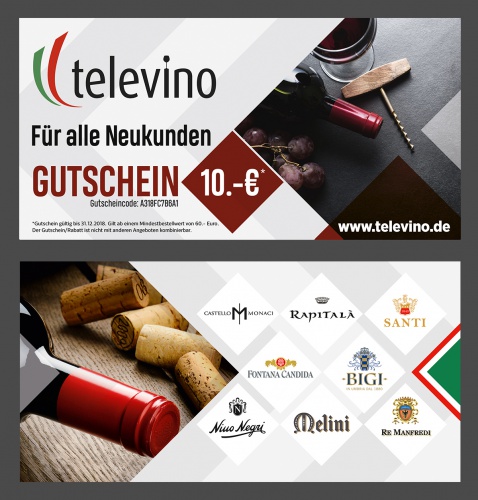  Flyer-Design für Import und Versand von italienischen Weinen