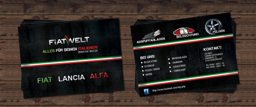DinA5 Flyer für italienischen Tuning-Shop