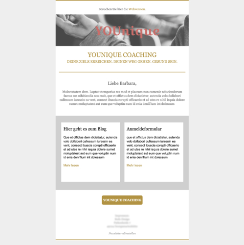Newsletter-Design für Coaching