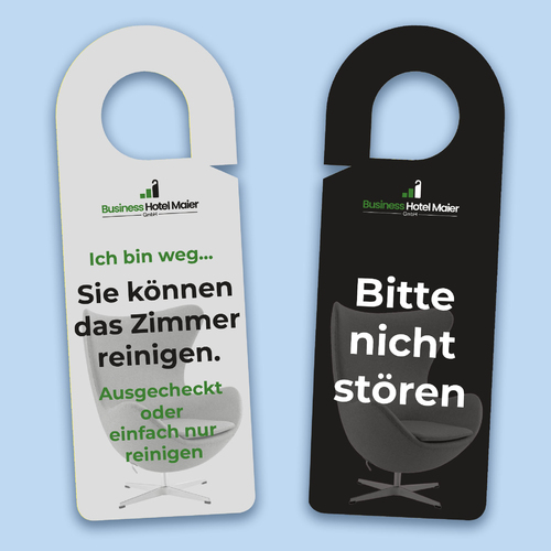 Türschild, Bitte nicht stören designen für ein Hotel