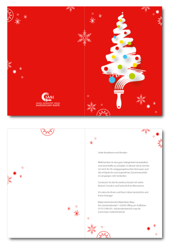 Weihnachtskarten für Kunden