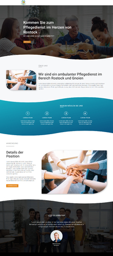 Landing Page zur Mitarbeitersuche im ambulanten Pflegedienst