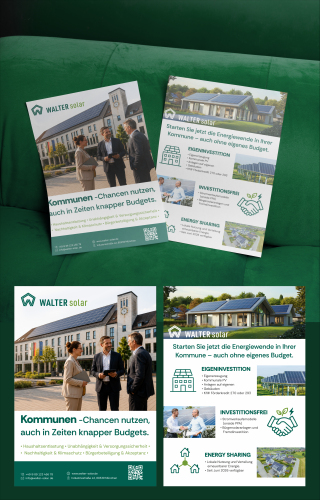 Flyer für Photovoltaik- und Energiesysteme