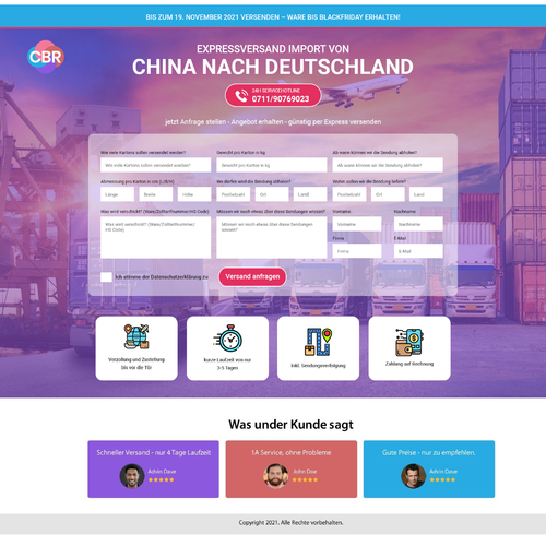 EILT: Landing Page - EXPRESS VERSAND