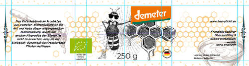 Etiketten für Honiggläser