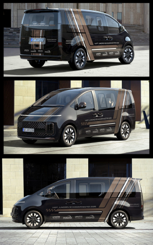 Fahrzeugbeschriftung für einen Bus