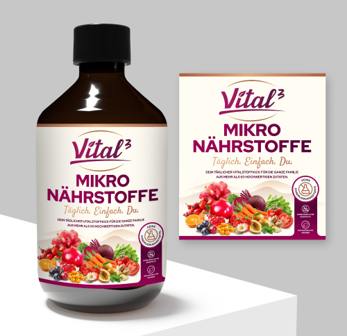 Verpackungsdesign für Nahrungsergänzungsmittel