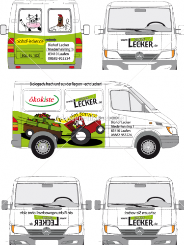 Beschriftung eines Mercedes Sprinter