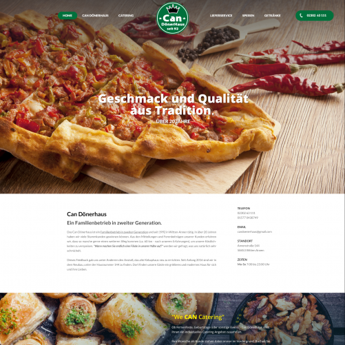 Webdesign für Restaurant / Can Dönerhaus