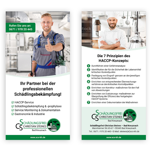 Flyer-Design für Schädlingsbekämpfung