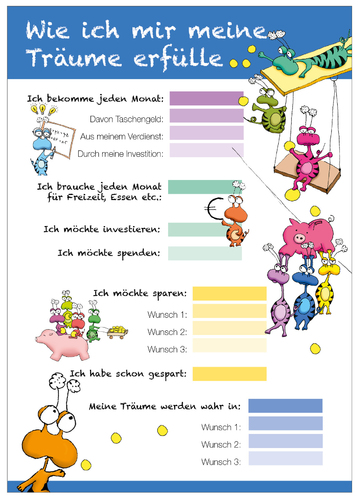 Plakat-Design für eine Budgetplanung für ein Kinderbuch