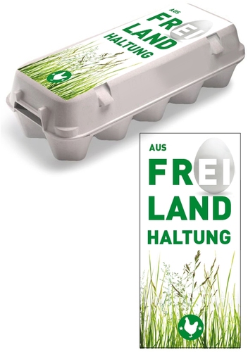  Etiketten-Design für eigene Eierverpackung im Bereich Freiland