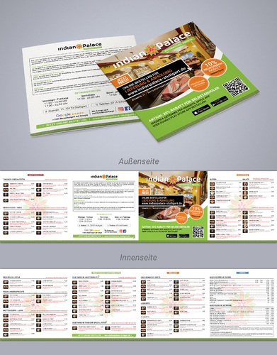 Flyer-Design für Online-Shop eines indischen Restaurants