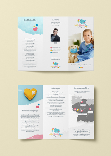  Flyer-Design für ambulanten Kinderintensivpflegedienst