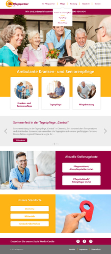 Webdesign für  Kranken- und Seniorenpflege