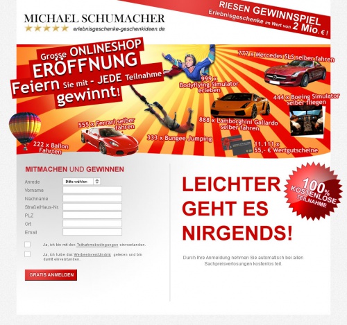 Großen Banner für Gewinnspiel - Eilauftrag - Heute