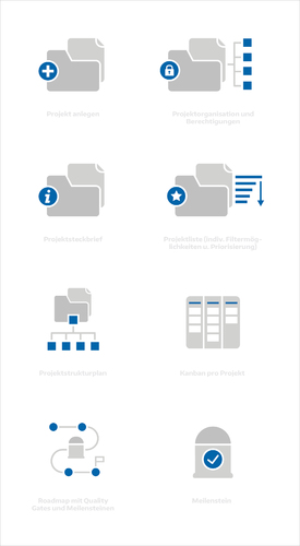  Icon-Design für Projektmanagement