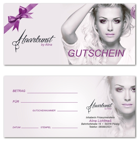  Gutschein-Design für Friseursalon gesucht