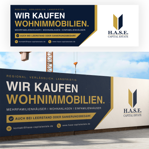  Bauzaunbanner für Immobilienunternehmen