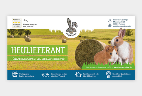 Flyer-Design für Anbieter von hochwertigem Futter für Kaninchen