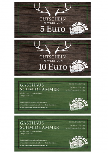 Gutschein-Design für ländliches Restaurant