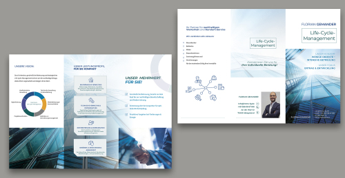 Flyer für eine Immobilienverwaltung