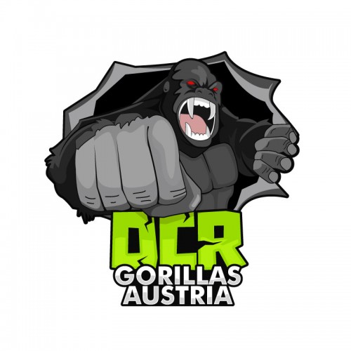 Logo-Design mit Gorilla oder Affe für Laufshirts eines Sportvereins