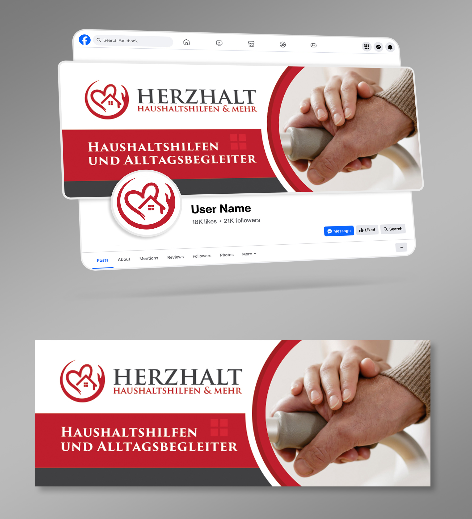 Online-Marketing Material für Alltagsbegleiter von Dzhafir, Design 12